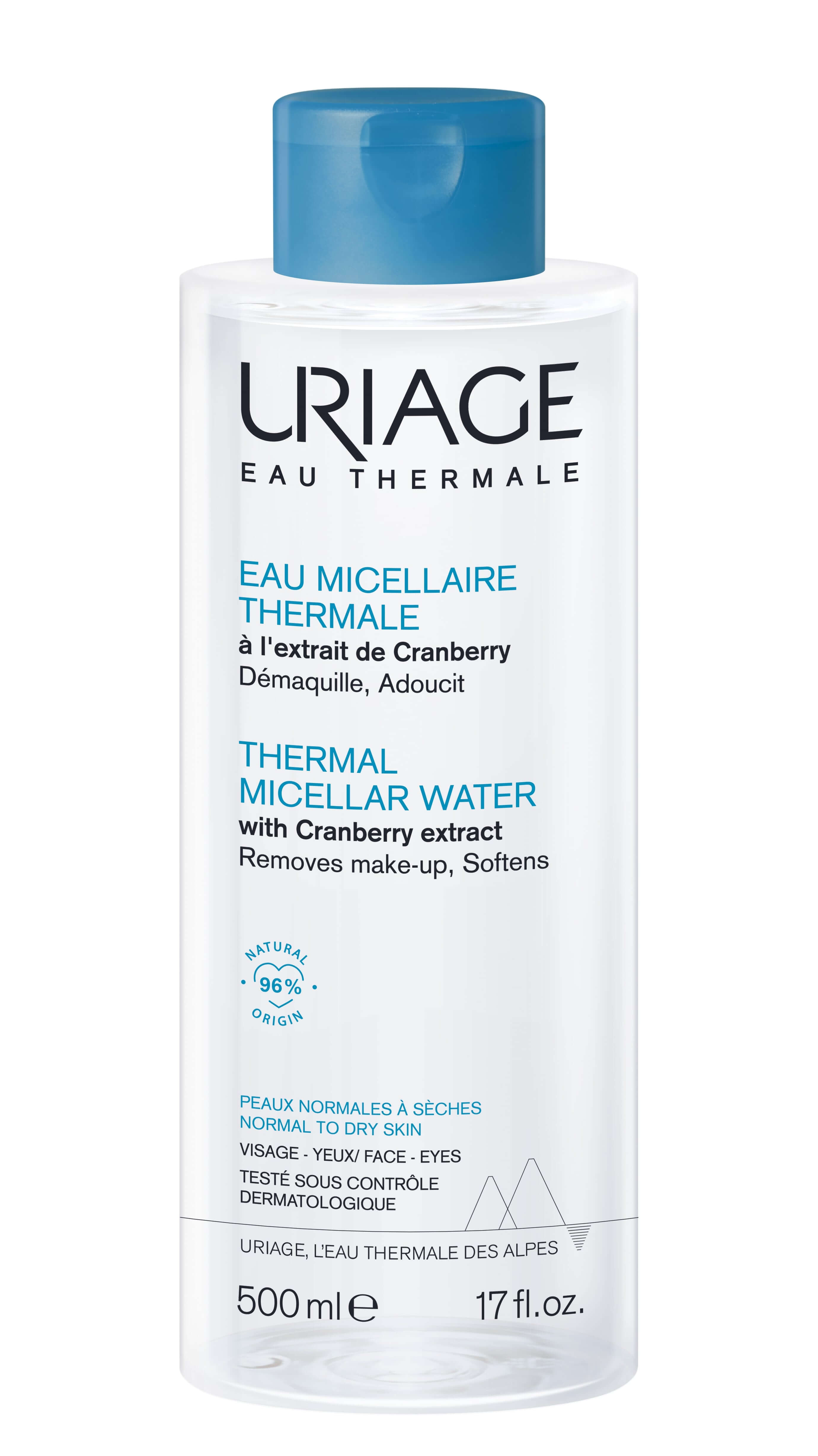 Uriage Eau Thermale , woda micelarna termalna, z ekstraktem z żurawiny 500 ml