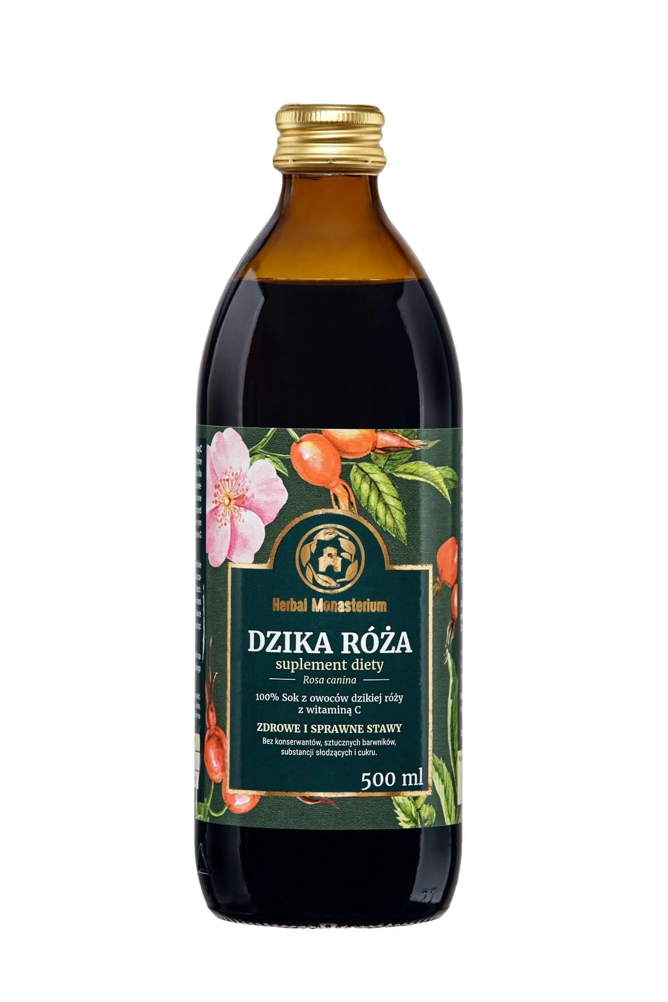 Herbal Monasterium Dzika Róża sok z dzikiej róży z witaminą C, 500 ml