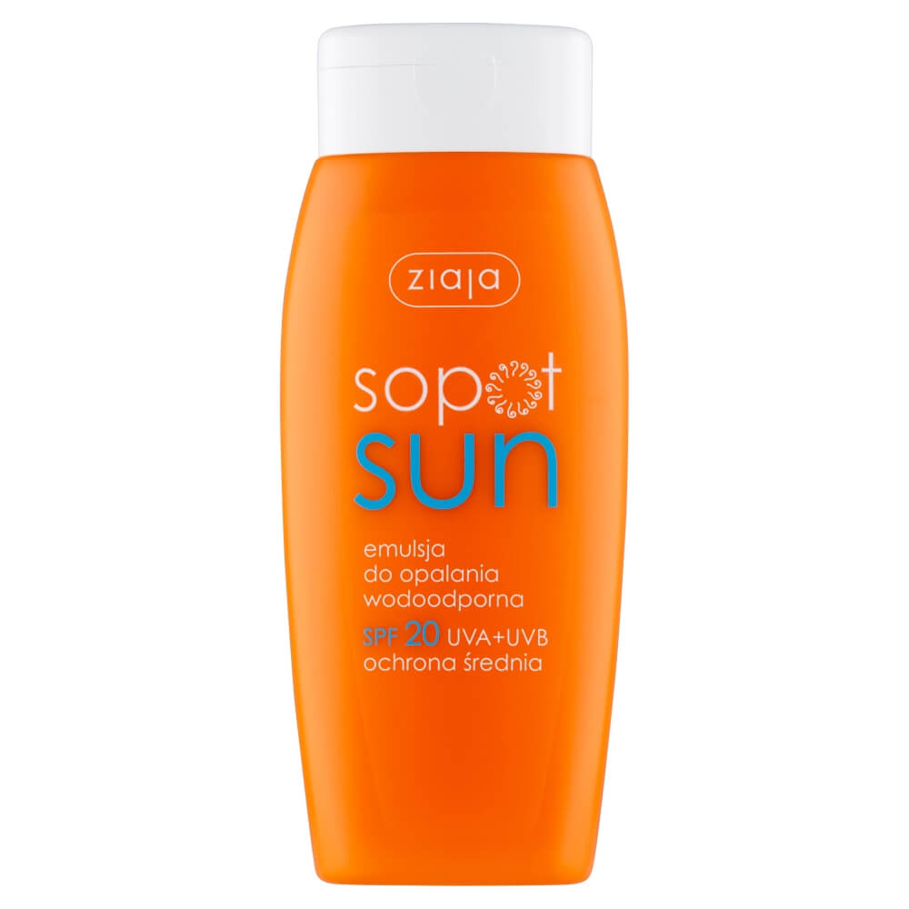 Ziaja Sopot Sun, emulsja do opalania wodoodporna SPF 20, 150 ml