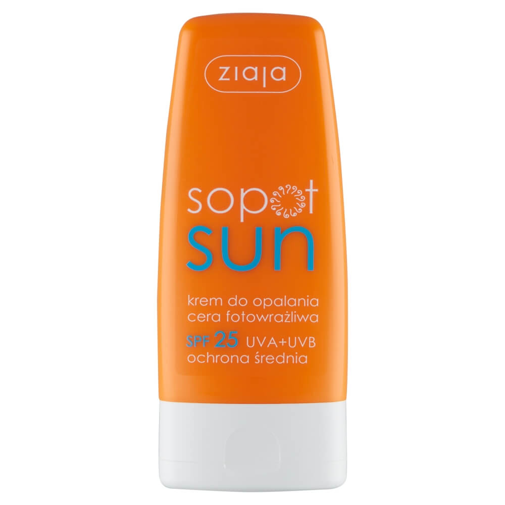 Ziaja Sopot Sun, krem do opalania cera fotowrażliwa SPF 25, 60 ml