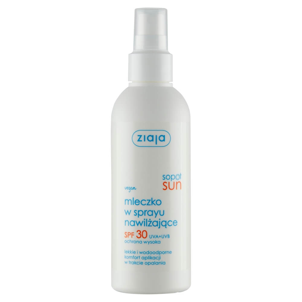Ziaja Sopot Sun, mleczko nawilżające spray SPF 30, 170 ml