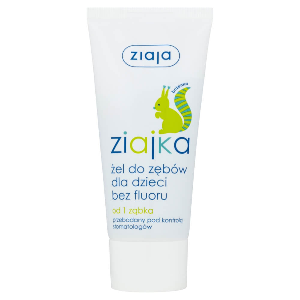Ziajka Żel do zębów , dla dzieci bez fluoru, 50 ml