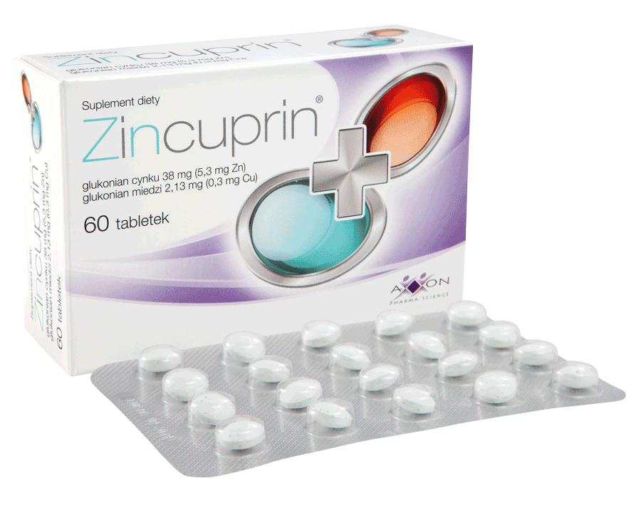 Zincuprin, tabletki z cynkiem oraz miedzią, 60 szt.