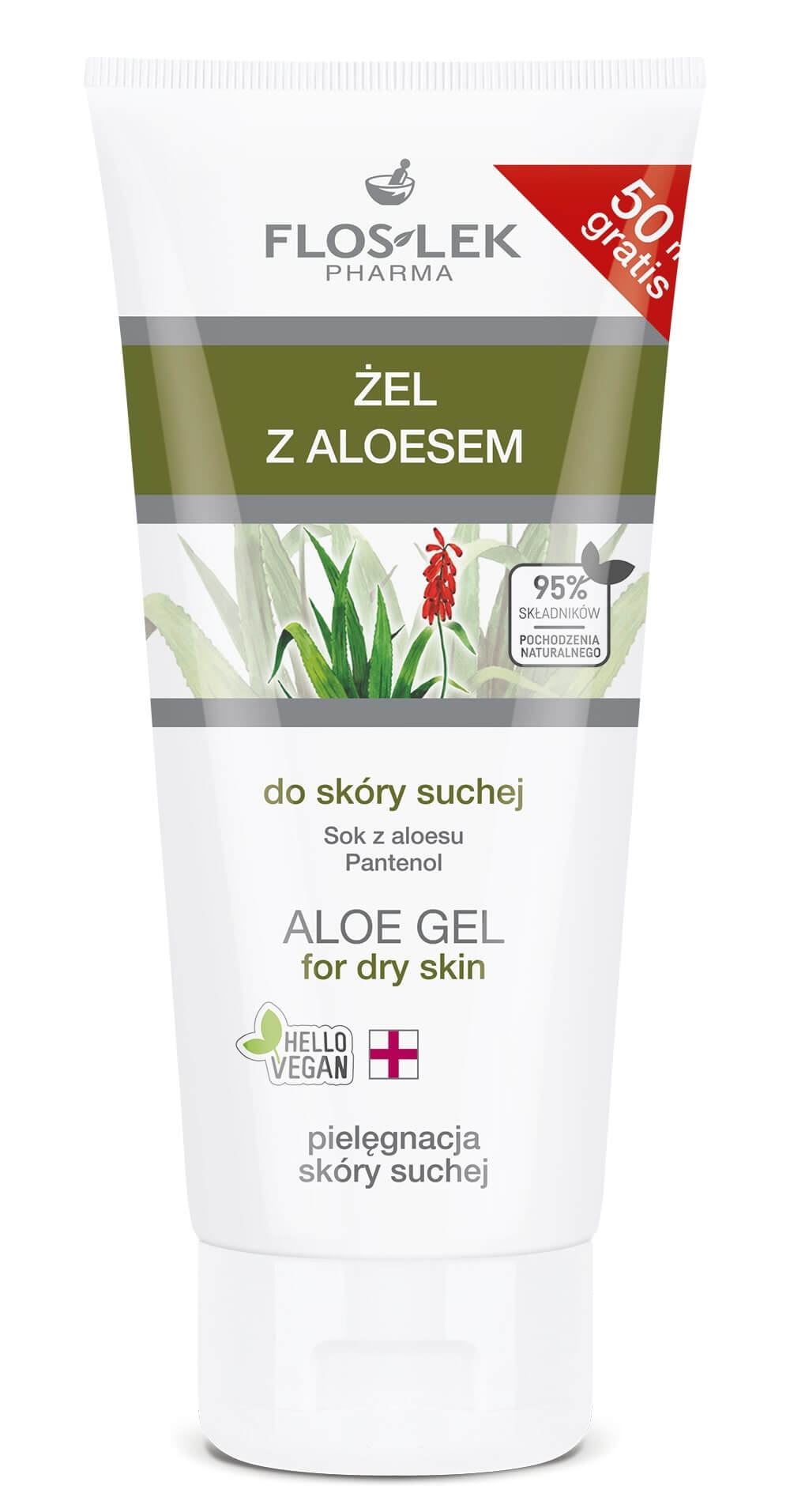 Flos-Lek Żel z aloesem do skóry suchej, 200 ml