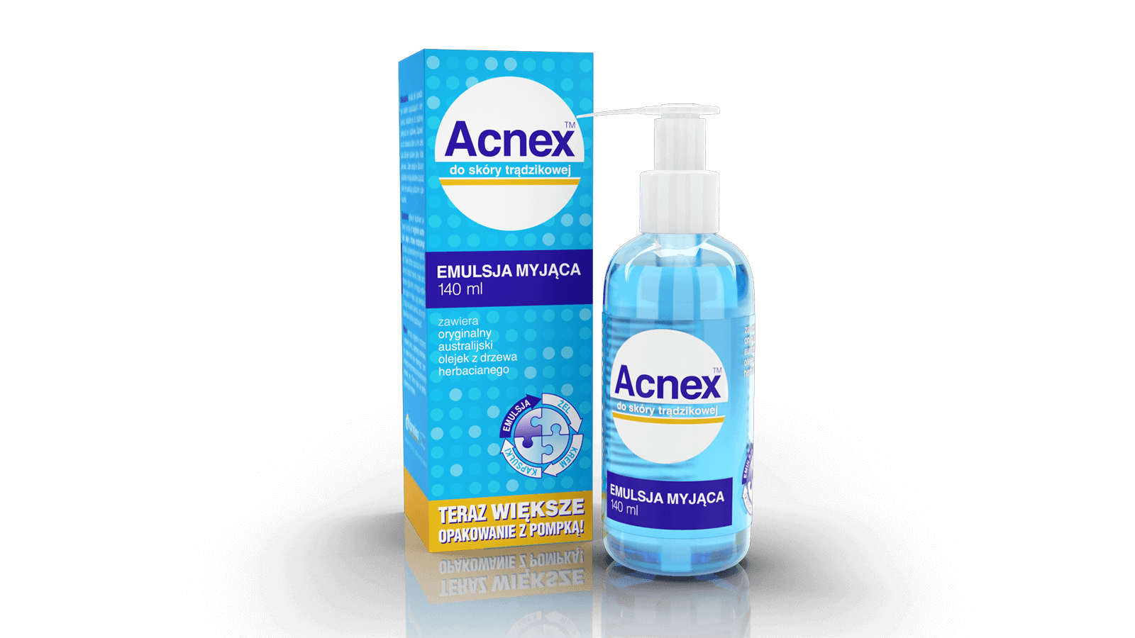 Acnex, emulsja myjąca do cery trądzikowej, 140 ml