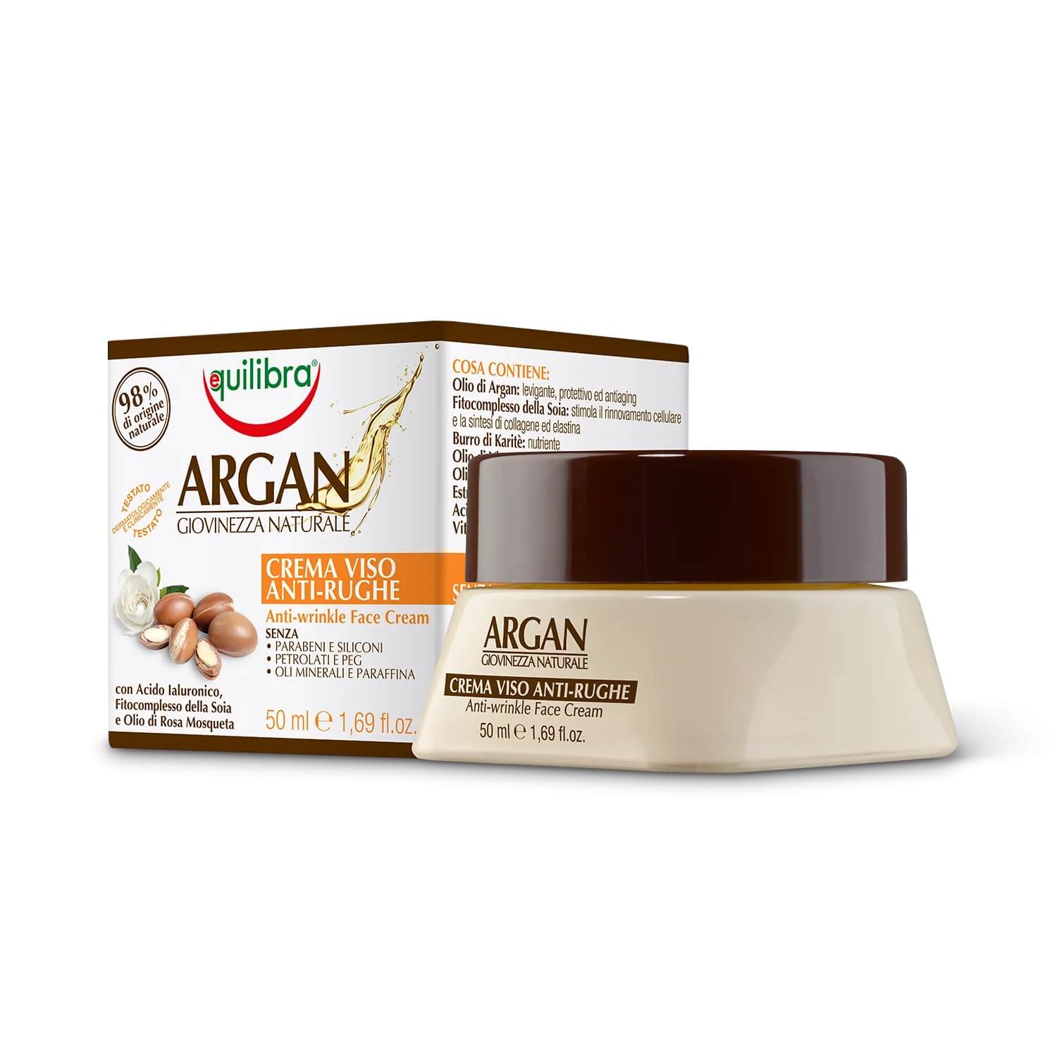 Equilibra Krem Arganowy, do skóry ze zmarszczkami, 50 ml