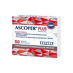 Ascofer Plus, tabletki powlekane uzupełniające dietę w witaminę C i żelazo, 50 szt.