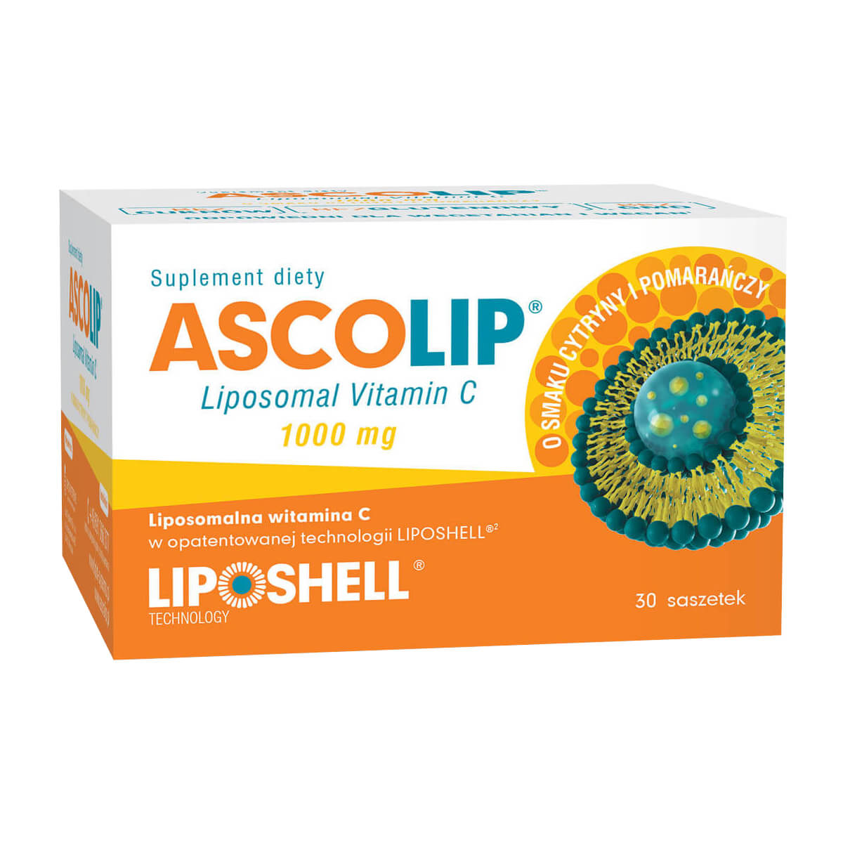 ASCOLIP , żel doustny z liposomalną witaminą C, 30 sasz.