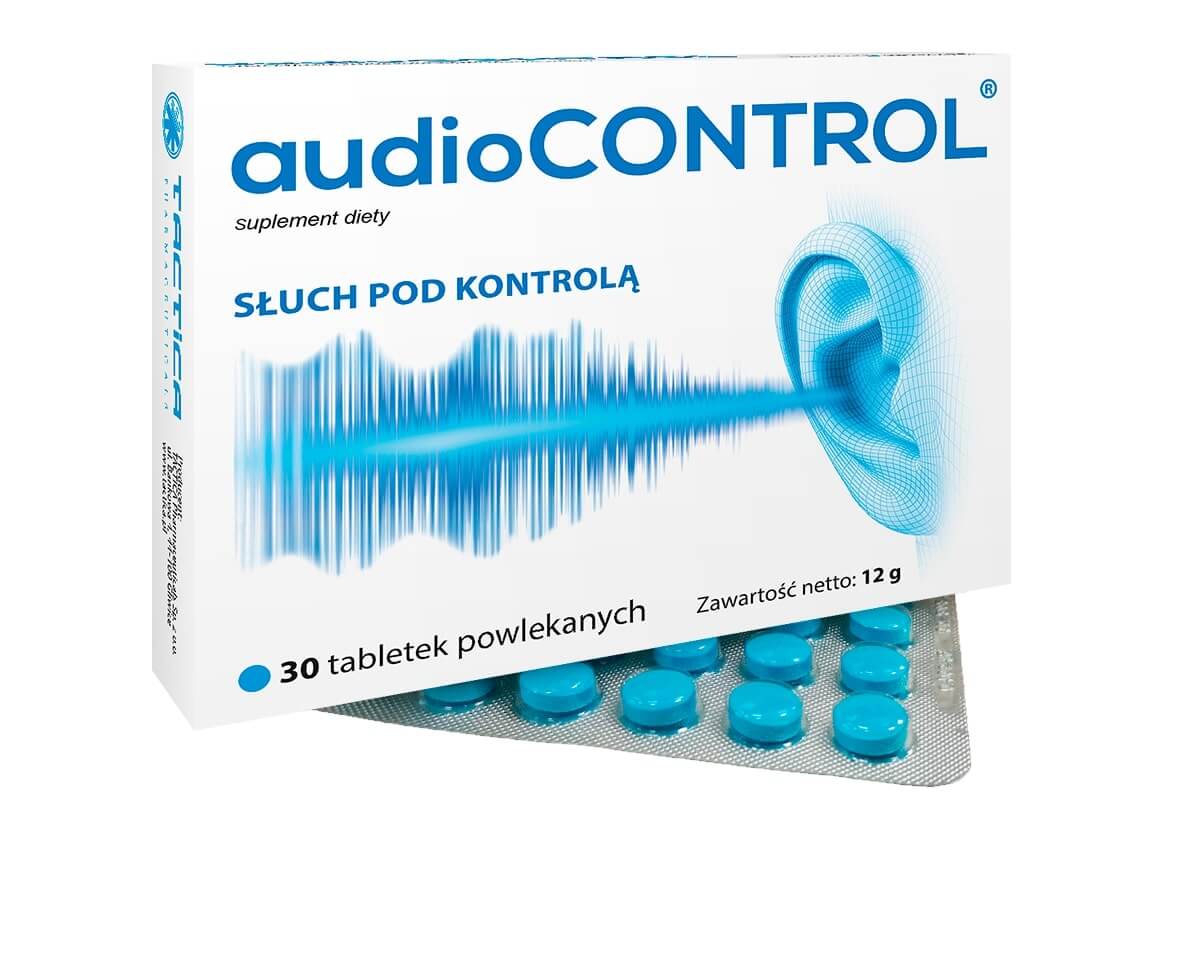 Audiocontrol, tabletki powlekane dla osób dorosłych, u których występują szumy uszne, 30 szt.