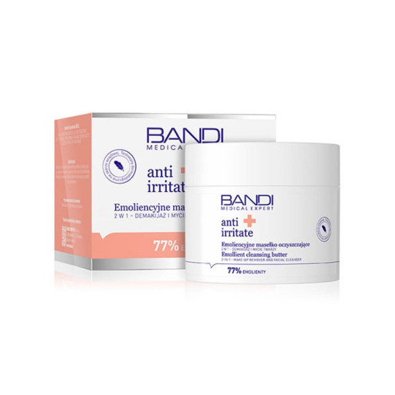 BANDI anti irritate emoliencyjne masełko oczyszczające 2 w 1, demakijaż i mycie twarzy, 90 ml, 1 szt.