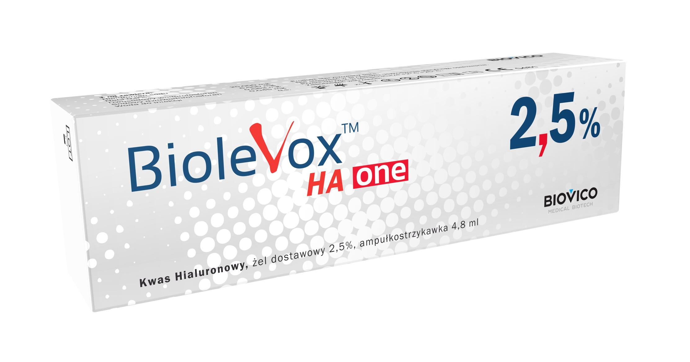 Biolevox HA One , żel dostawowy zawierający kwas hialuronowy 2,5%, 1 amp.-strz. po 4,8 ml