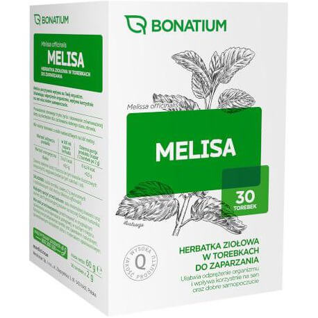 Bonatium Melisa, herbatka ziołowa do zaparzania, 30 sasz. x 2 g