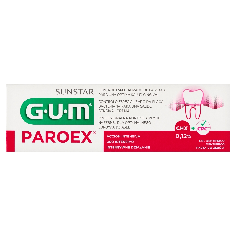 SUNSTAR GUM PAROEX 0,12%, pasta do zębów, 75 ml