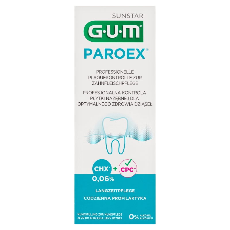 SUNSTAR GUM PAROEX 0,06%, płyn do płukania jamy ustnej, 500 ml