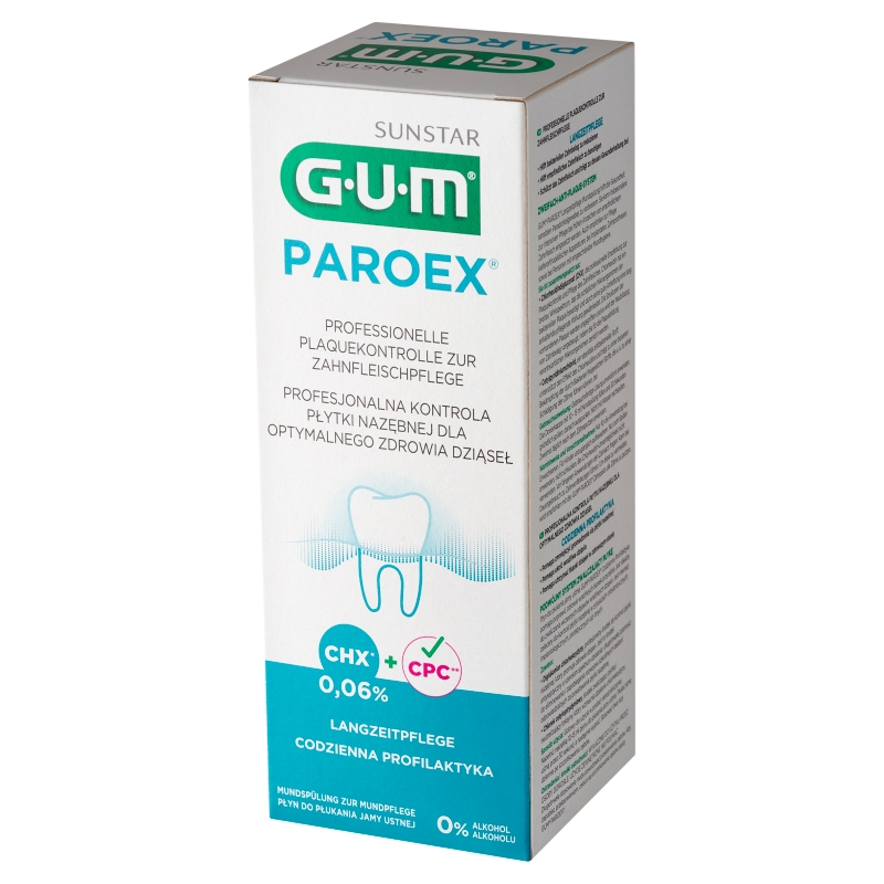 SUNSTAR GUM PAROEX 0,06%, płyn do płukania jamy ustnej, 500 ml