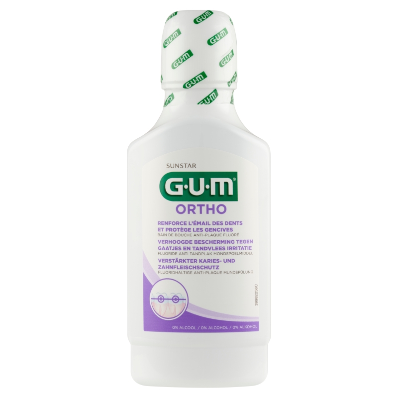 Sunstar GUM Ortho, płyn do płukania, 300 ml.