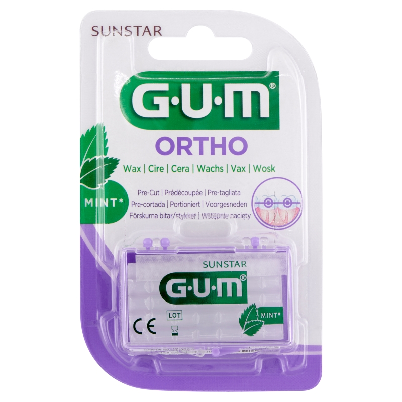 SUNSTAR GUM Ortho, wosk ortodontyczny miętowym, 1 szt.