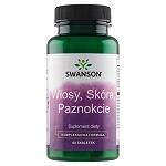Swanson Włosy skóra paznokcie kapsułki ze skrzypem polnym i choliną, 60 szt.