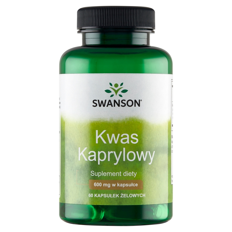 Swanson Caprylic Acid 600 mg kapsułki ze składnikami wspierającymi metabolizm, 60 szt.