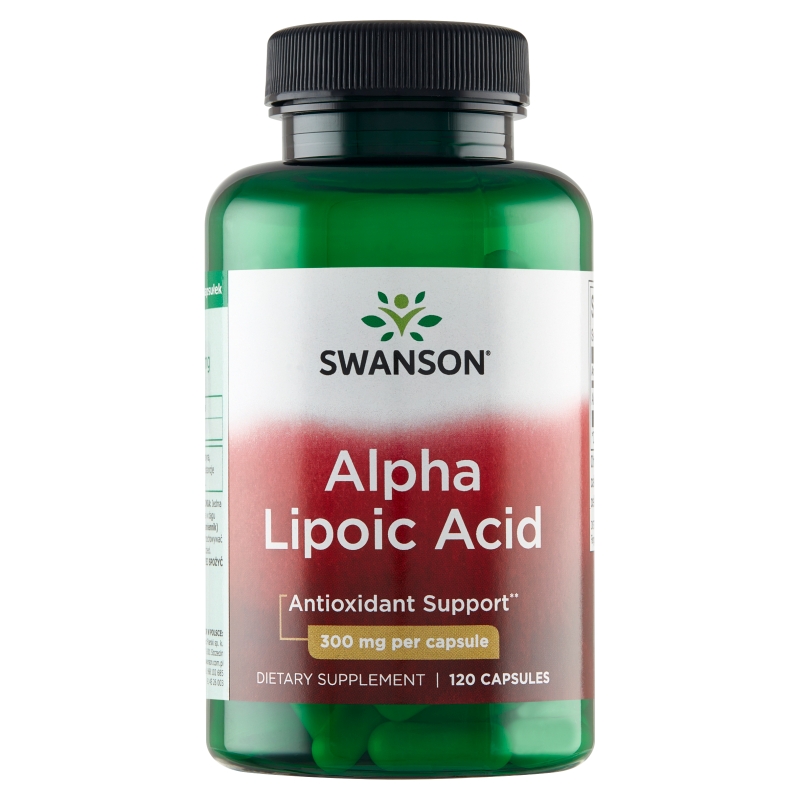 Swanson Alfa Lipoic Acid 300 mg, kapsułki z kwasem alfa-liponowym, 120 szt.