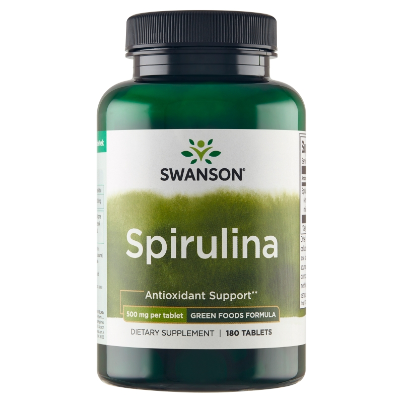 Swanson Spirulina, tabletki ze składnikami uzupełniającymi codzienną dietę osób dorosłych, 180 szt.