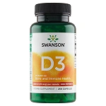 Swanson Witamina D-3 1000IU 250 kapsułek