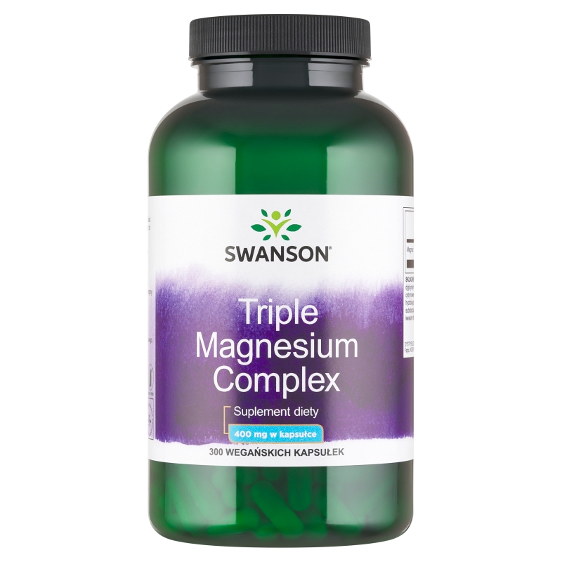 Swanson Triple Magnesium Complex  kapsułki ze składnikami uzupełniającymi codzienną dietę w magnez, 300 szt.