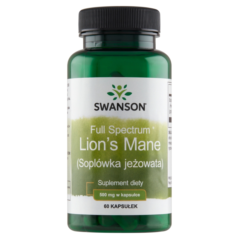 Swanson Full Spectrum Lion's Mane, kapsułki ze składnikami wspomagającymi układ nerwowy, 60 szt.
