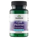 Swanson Cynk (pikolinian) 22 mg kapsułki z cynkiem, 60 szt.