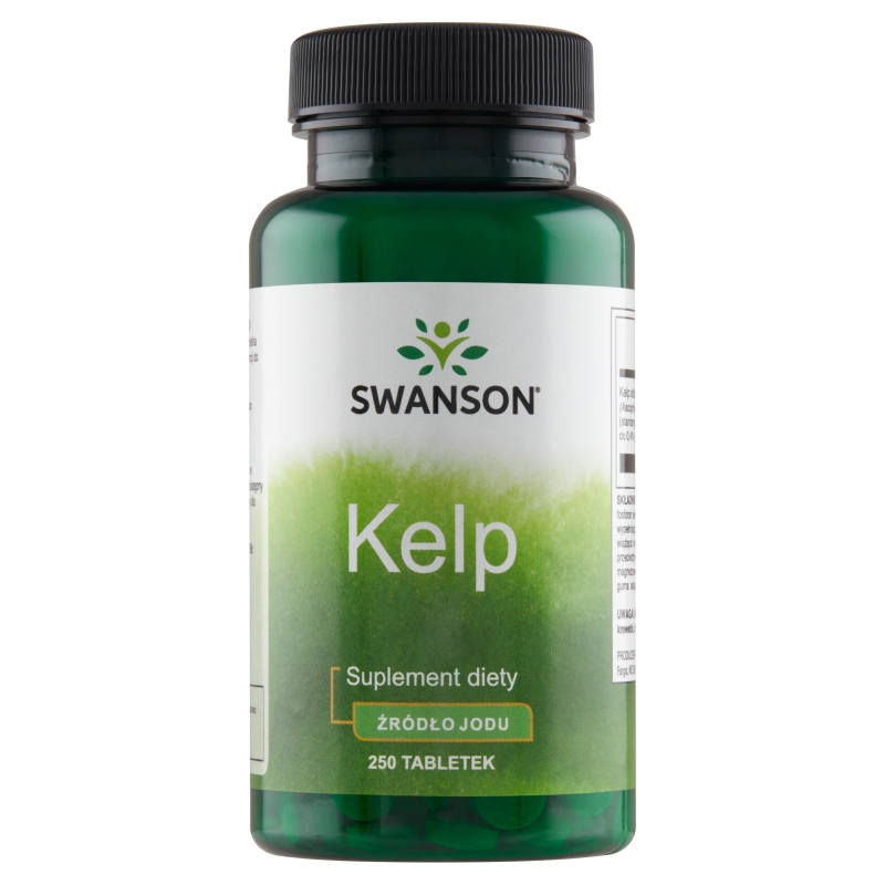 Swanson Kelp , tabletki z substancjami wspierającymi funkcjonowanie tarczycy, 250 szt.