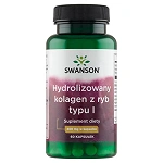 Swanson Hydrolizowany kolagen z ryb typu I kapsułki ze składnikami wspomagającymi elastyczność skóry, 60 szt.