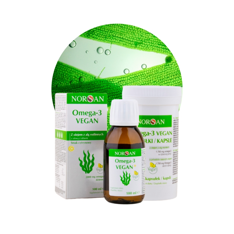 Norsan Omega-3 Vegan, 80 kapsułek