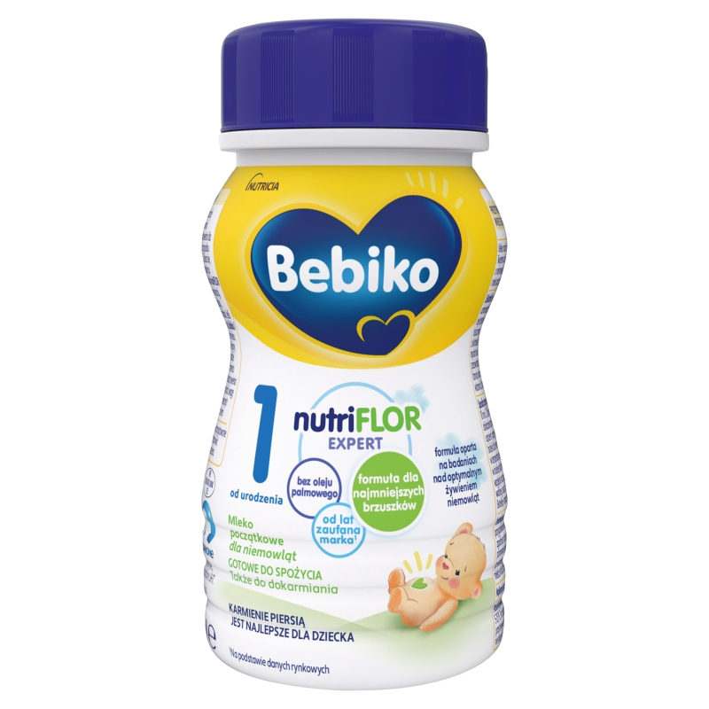 Bebiko 1 Nutriflor Expert mleko początkowe dla niemowląt w postaci gotowego płynu do spożycia, 200 ml