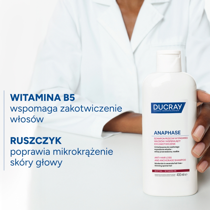 DUCRAY ANAPHASE +, szampon, 400 ml
