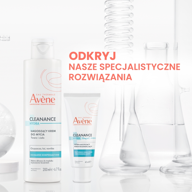 Avene Cleanance Hydra, krem łagodzący do skóry wysuszonej i podrażnionej, 40 ml