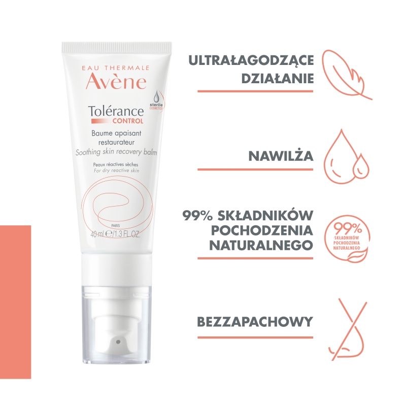 Avene Tolérance Control, balsam łagodząco regenerujący, 40 ml