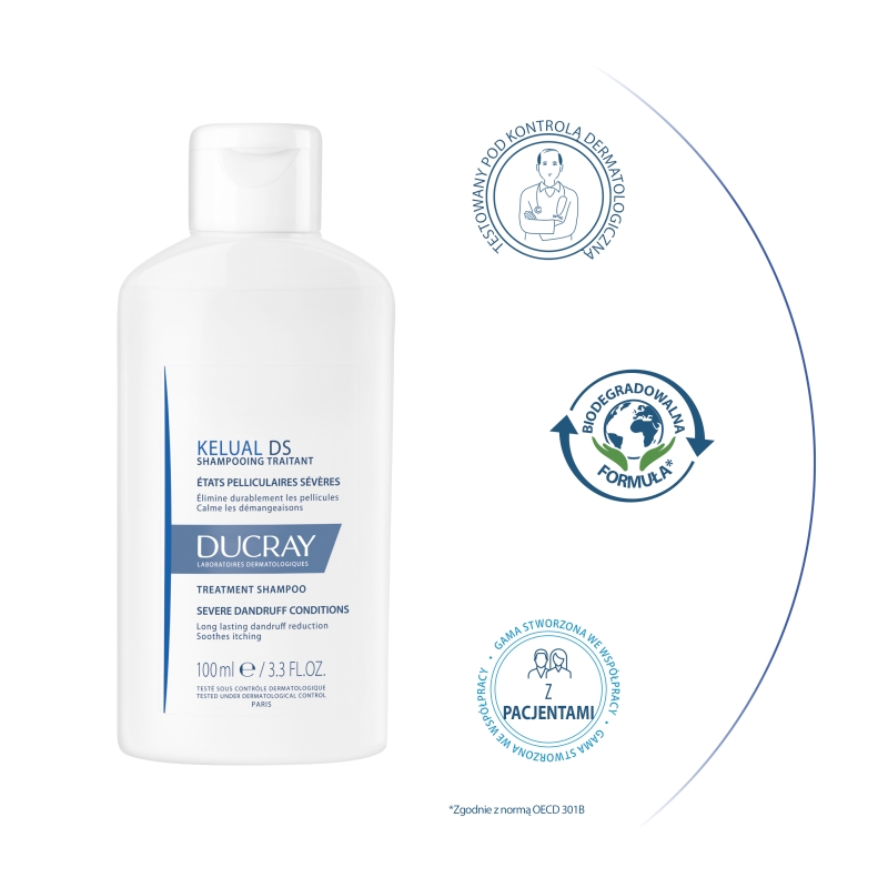 KELUAL DS, szampon do postępowania w ciężkich stanach łupieżowych, 100 ml