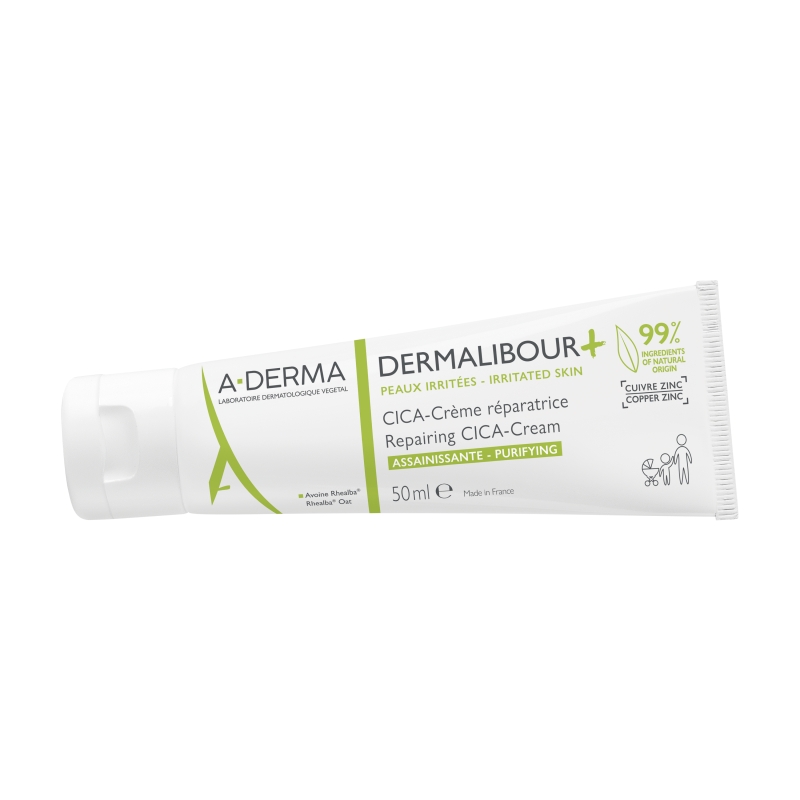 A-DERMA DERMALIBOUR +, krem regenerujący do skóry podrażnionej, 50 ml