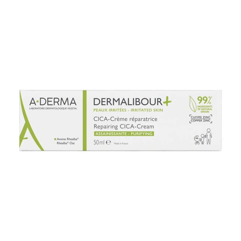 A-DERMA DERMALIBOUR + krem regenerujący do skóry podrażnionej, 50 ml