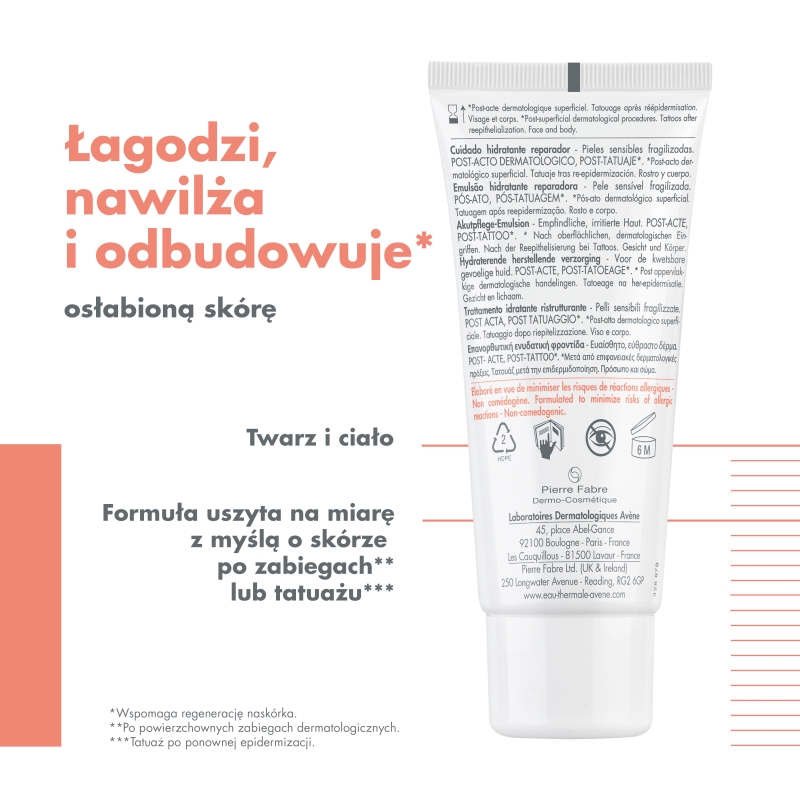 AVENE Cicalfate+, nawilżająca emulsja regenerująca, 40 ml