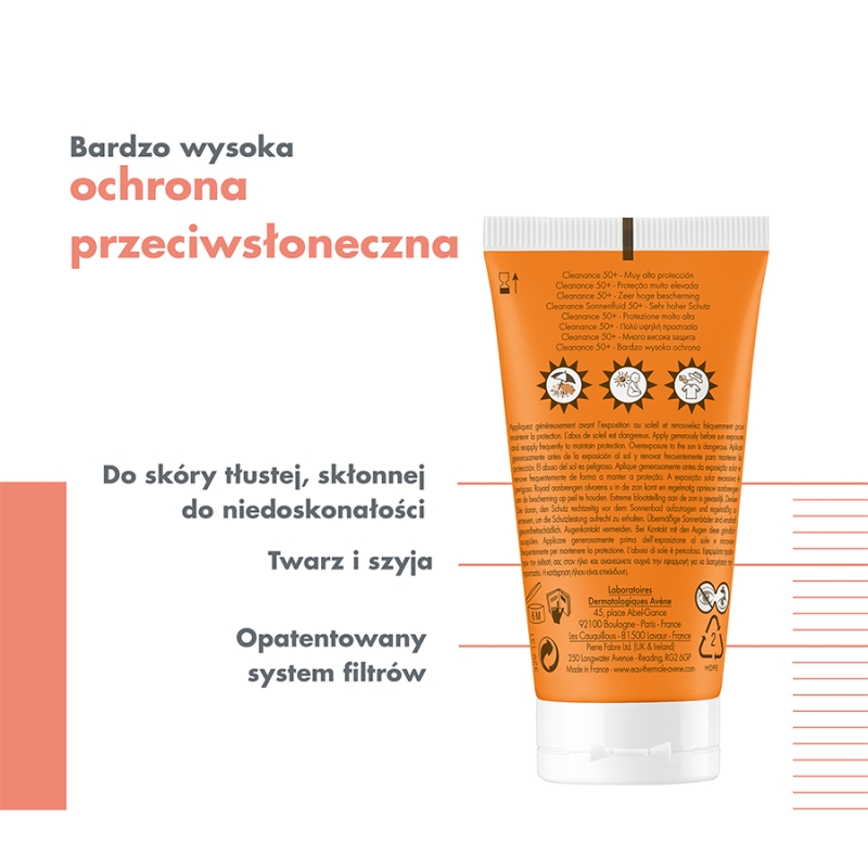 Avene Cleanance, SPF 50+, 50 ml