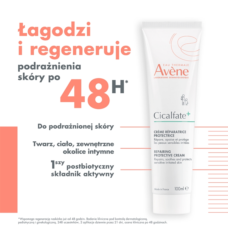 Avene Cicalfate+ , regenerujący krem ochronny, 100 ml