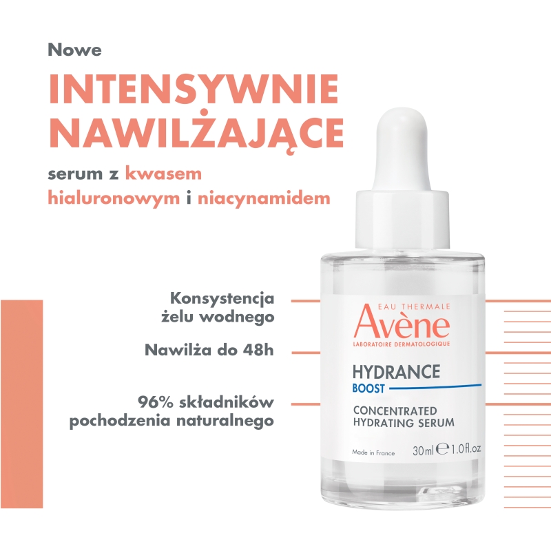 Avène Hydrance Boost, skoncentrowane serum nawilżające, 30 ml