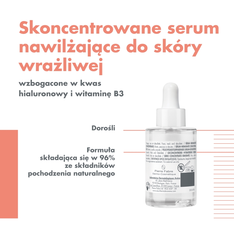 Avène Hydrance Boost, skoncentrowane serum nawilżające, 30 ml