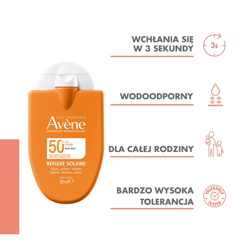AVENE, refleks słoneczny SPF50+, 30ml