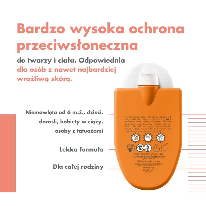 AVENE, refleks słoneczny SPF50+, 30ml