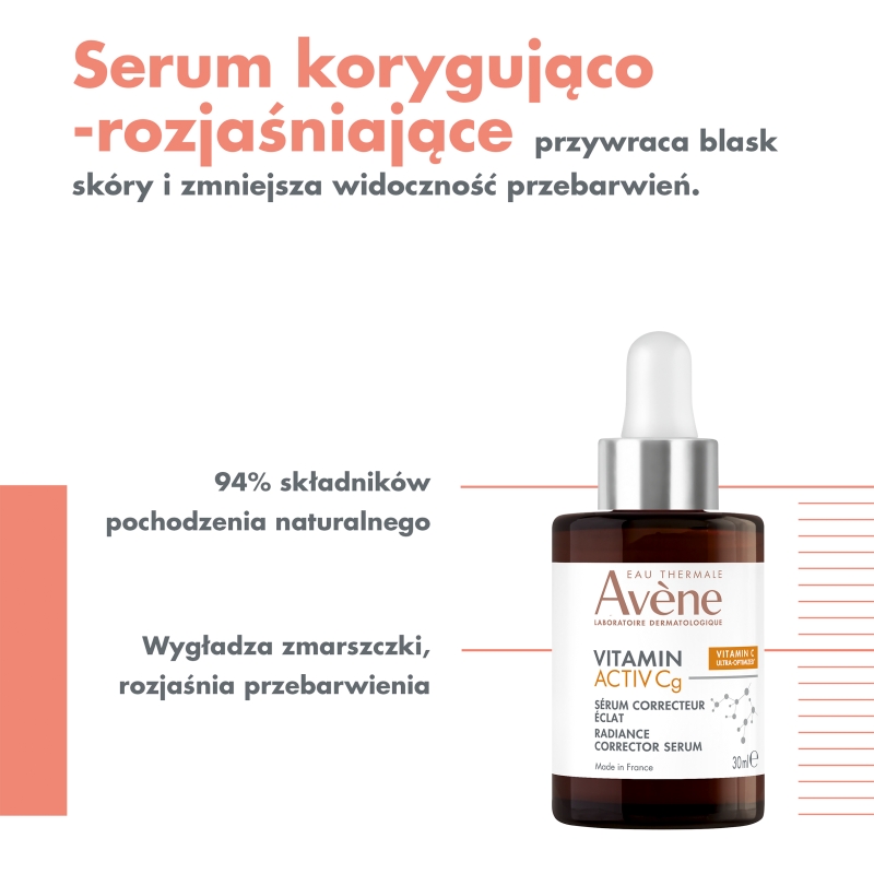 AVENE VITAMIN ACTIV Cg, serum korygująco - rozjaśniające, 30 ml
