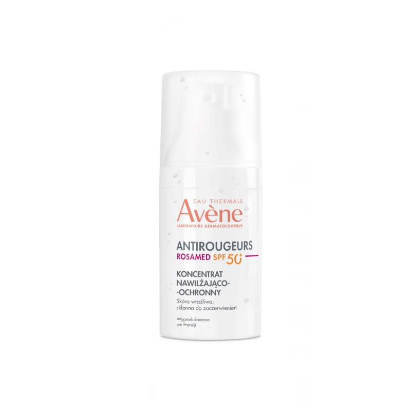 Avene Antirougeurs Rosamed, koncentrat nawilżająco-ochronny SPF 50+, 30 ml