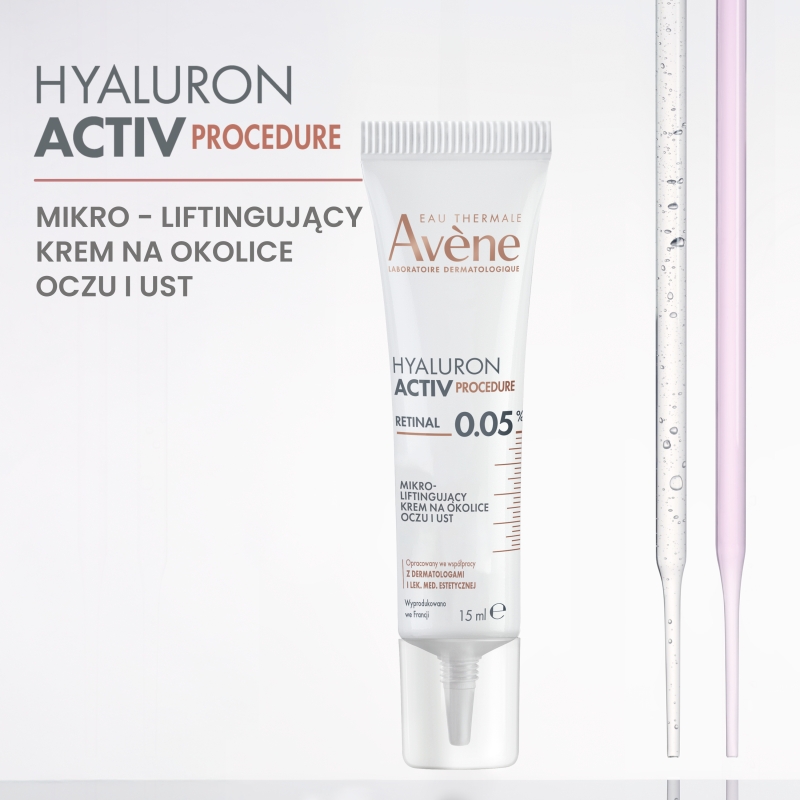 Avene Hyaluron Active, liftingujący  krem na okolice oczu i ust, 15 ml