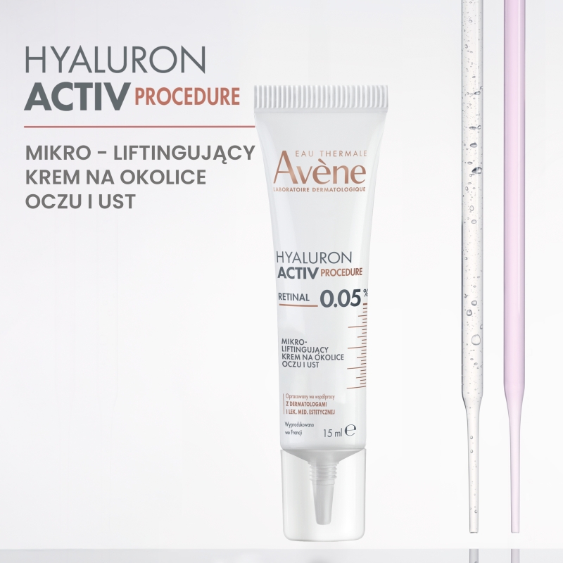 Avene Hyaluron Active, liftingujący  krem na okolice oczu i ust, 15 ml